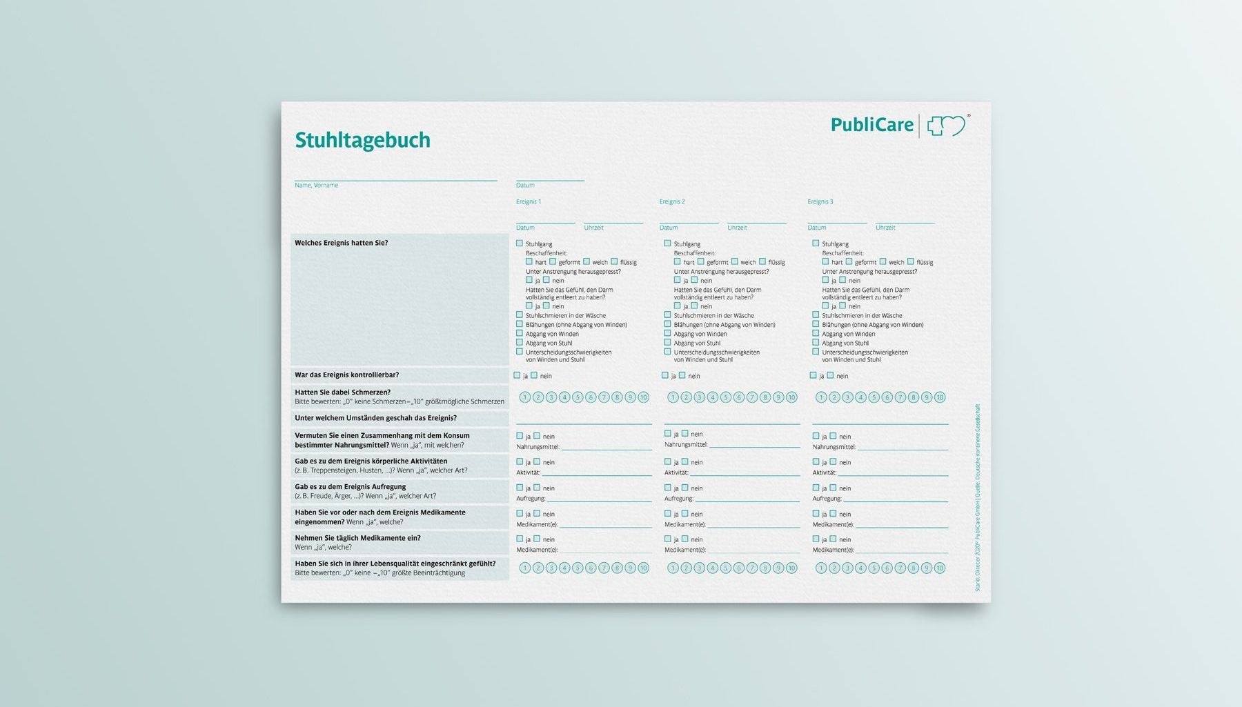 Stuhltagebuch zum Download